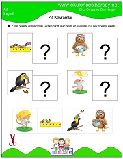 Zıt Kavramlar Kes Yapıştır Çalışmaları